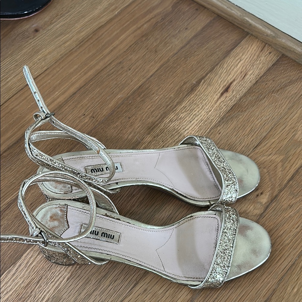 Miu Miu Gold Heels